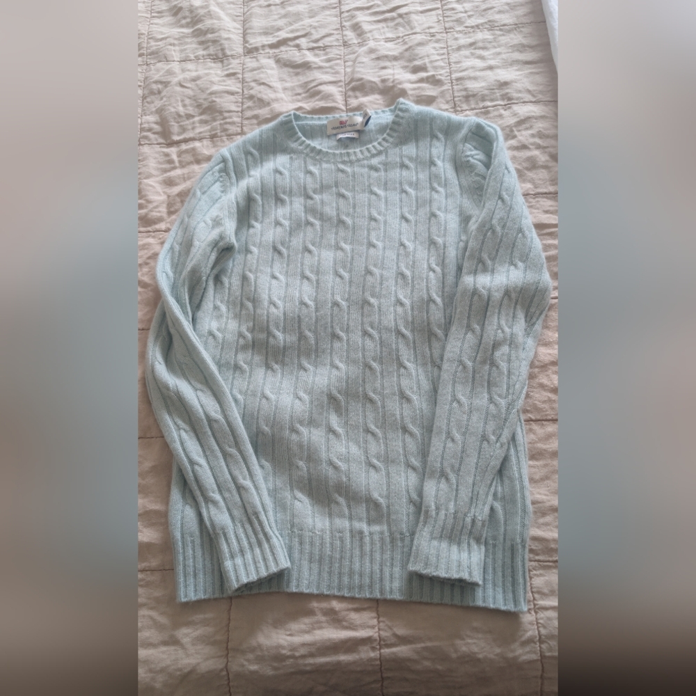 Vineyard Vines Soft Blue Cashmere Sweater